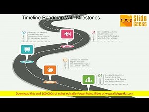 Timeline Roadmap With Milestones Powerpoint Template