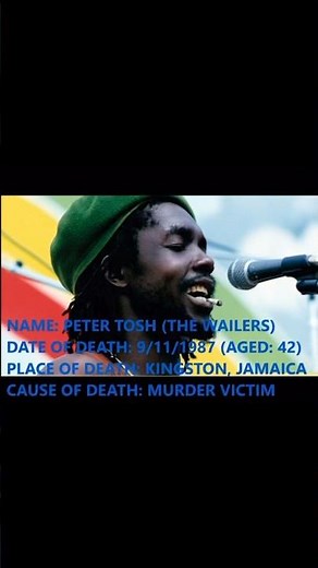 The Last Performance of PETER TOSH #death #history #thewailers #petertosh #murder #reggae #jamaica