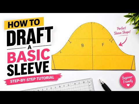 How To Draft A Basic Sleeve Block Pattern | Beginner Friendly Tutorial