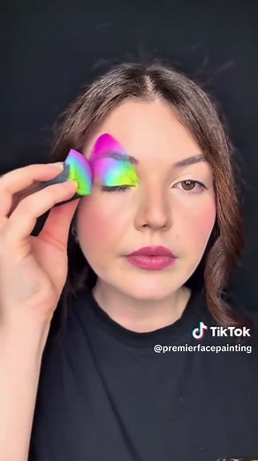 Rainbow Butterfly Face Paint Tutorial