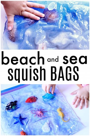 Beach and Ocean Sensory Squish Bags - Fantastic Fun & Learning