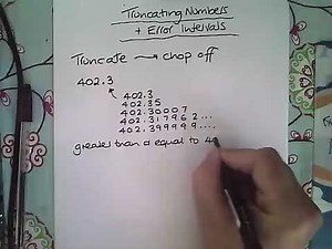 Truncating numbers and Error Intervals