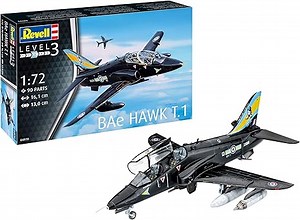 Revell Modellbau, BAe Hawk T.1, 1:72 Bausatz, 90 Teile, Bastelset ab 10 Jahren, Detailgetreues Modell, Militärflugzeug, Authentische Nachbildung
