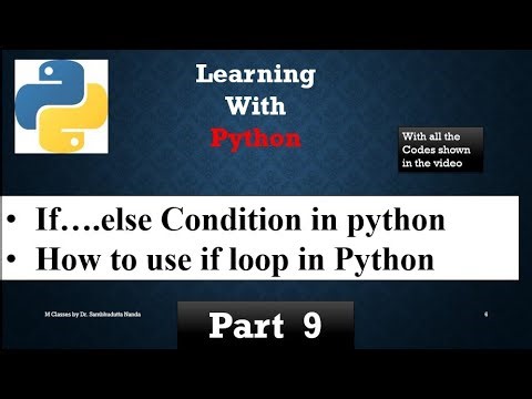if..else Condition in Python || Indentation Error || if loop in python [ Part 9]