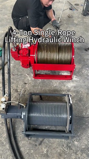 4-ton hydraulic winch heavy duty lifting！ #hydraulicwinch #cranewinch #marinewinch #miningwinch