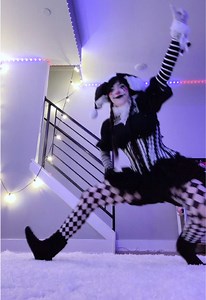 In the public square, you present a visage of noble grace, yet in the chambers of intimacy, a wilder spirit doth reside😛😛😛 #jester #clowngirl