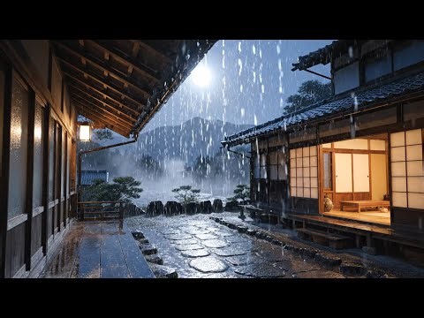 Sitting On The Porch On A Stormy Day: Heavy Rain and Fireplace Sounds To Sleep, Relax, Rest, Study