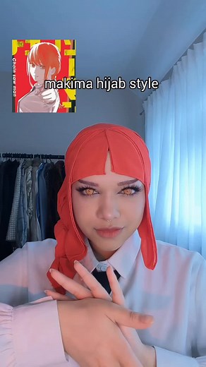 Stylish Makima Hijab Cosplay Tutorial