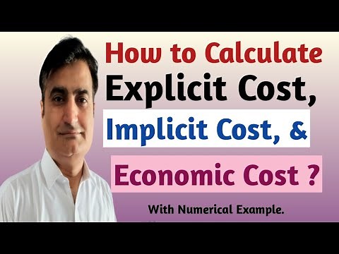 126-How to calculate Explicit cost, Implicit Cost, and Economic Cost | Types of cost | Cost Analysis