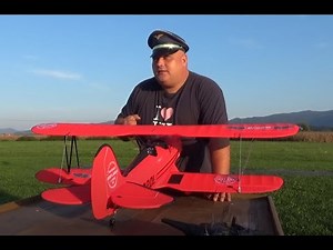 Dynam Waco Red 1270mm PNP Maiden & formation flight with TL STREAM plane
