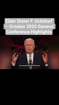 E. Dieter F. Uchtdor | “Discipleship Takes Discipline”— October 2025 General Conference Highlights