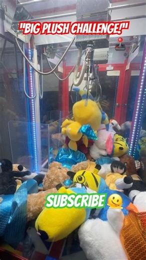ARCADE GAME 🕹️ BIG PLUSH CHALLENGE #arcade #clawmachine #shorts #funny