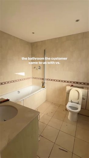 Aing Lee on Instagram: "They walked in with an old-school American bathroom… and walked out with something totally different. The original space felt dated and heavy, so we reimagined it with a clean, minimalist approach. Soft gray tones, warm wood accents, and a modern layout completely changed the mood. Same bathroom, new identity—simple, calm, and timeless. This is what happens when you let go of the old and design for how you live now. Do you prefer classic American style or modern minimal?