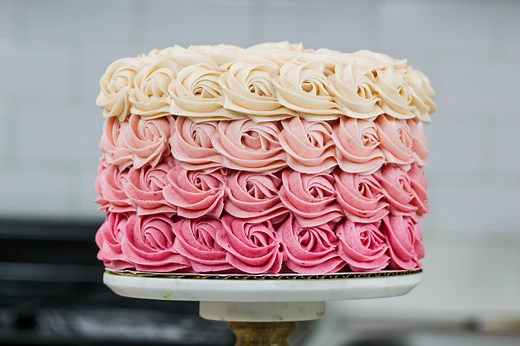 Rose Cake Recipe with Rose Buttercream