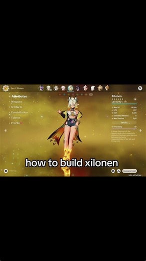 how to build xilonen from genshin impact #genshinimpact #tutorials #videogames #fyp #building