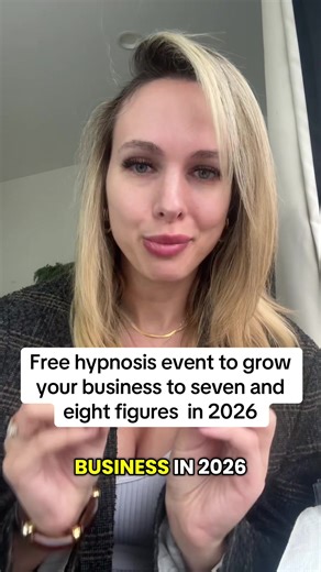 Free hypnosis event to grow your business in 2026. #hypnosis #newyear #businessowner #entrepreneur #growth