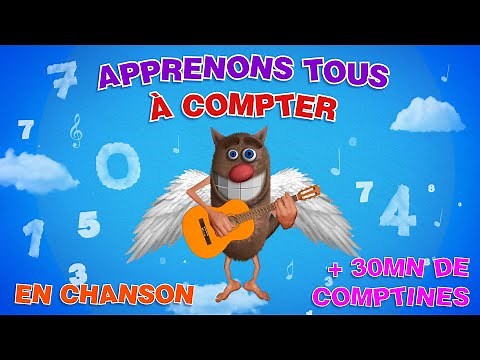 Comptine - Apprenons tous à compter par Foufou (Let's all learn to count in song in FRENCH) 4K