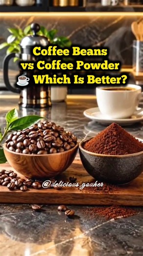 Coffee beans vs coffee powder 👇 Full Coffee from Coffee Beans at home #coffeebeans