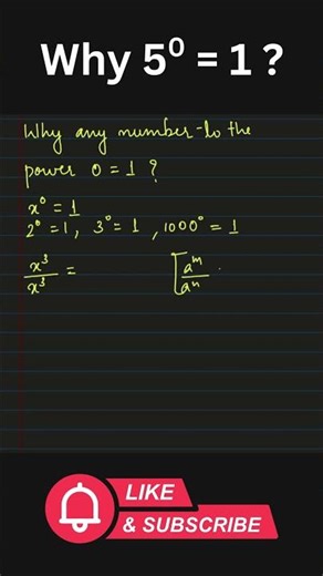 Why Any Number to the Power 0 = 1? | Maths Logic Explained #Shorts #mathstricks #onlinemaths