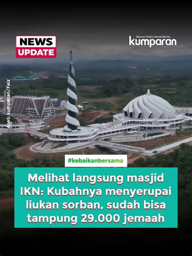 Masjid Negara di Ibu Kota Nusantara (IKN) di Penajam Paser Utara, Kaltim, sudah menggelar salat tarawih pertama awal Ramadan 1447 H pada Rabu (18/2). Warga yang datang tampak khusyuk menjalankan salat Tarawih. Pada Kamis (19/2), kumparan melihat langsung masjid Negara IKN yang kini sudah bisa menampung 29.000 jemaah untuk tahap pertama tersebut. Masjid tersebut memiliki kubah yang menyerupai lekukan sorban. Masjid Negara IKN ini terdiri dari area masjid seluas 32.125 meter persegi. Ada juga area