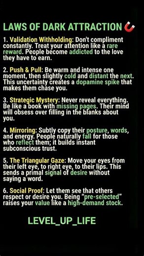 6 Dark Psychology Hacks to Make Anyone Obsessed With You 🧲 #attraction