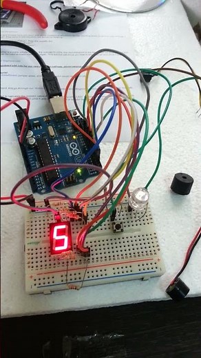 arduino 7 segment coundown timer