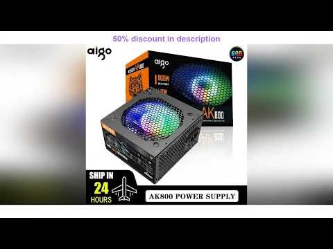 #Aigo AK PC PSU Power Supply Unit 500W 600W 700W 800W 1000W Gaming 120mm RGB Fan 220V ATX Desktop c
