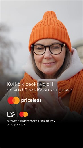 5.8K views | Tere, turvalised veebimaksed! Aktiveeri oma pangas Mastercard Click to Pay ja tasu peoriiete eest vaid ühe klõpsuga. | Mastercard | Facebook