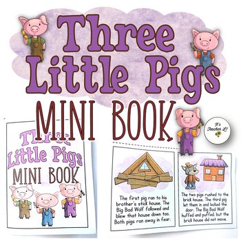 The Three Little Pigs Fairy Tale Foldable Mini Book Grade 1  2  3 ELA ELL
