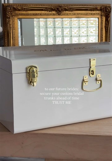 2026 is right around the corner, and our brides are already inquiring about their bachelorette sets and custom bridal trunks! ✨ While it may feel far away, we have a full year of brides ahead and these pieces take time to perfect. If you’re a 2026 bride, I highly encourage ordering your trunks early.✨💍 It’s such a memorable moment… one you’ll want to savor, not rush! #custommade #bride #bridetobride