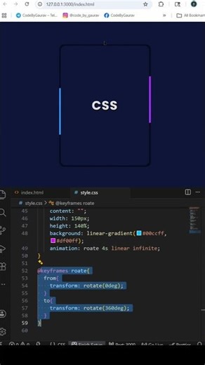 Animated Border Effect 🔥 HTML CSS #webdevelopment #css #shorts