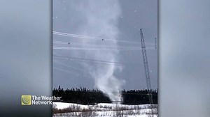 33K views · 424 reactions | That's no twister -- it's a snow devil! ❄ A Weather Network viewer pulled over to capture video of a rare snowy vortex swirling along the roadside in northern Quebec earlier this week. #ShareYourWeather | The Weather Network | Facebook