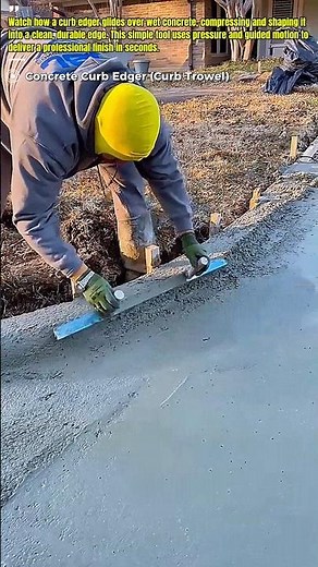 Shaping Fresh Concrete Curb : How This Tool Creates Smooth Perfect Edges