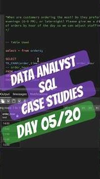 🤠 Data Analyst Case Studies SQL interview questions #sqlprojects #sqlinterviewquestionsandanswers
