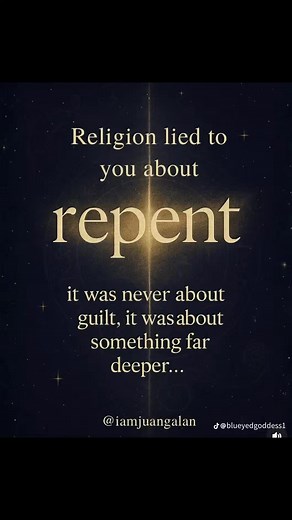 Religion often taught us to feel guilty when we hear the word repent. But the original meaning was never about guilt or shame — it was about awakening. ✨ Metanoia — the Greek word for “repent” — means a radical shift in consciousness. Meta = change Noia = mind, perception, understanding To repent is not to grovel before God, but to turn inward, to awaken from illusion and return to divine truth. It’s not an accusation — it’s an invitation back to remembrance. “Repent, for the kingdom of heaven i