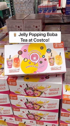 Costco Buys | 🧋 Jelly Popping Boba Tea at Costco! Includes four each of Strawberry Peach Green Tea & Lychee Mango Green Tea! Delicious and fun! $13.99!... | Instagram