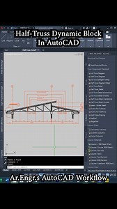 5.6K views · 75 reactions | Detailed Half-Truss Dynamic Block in AutoCAD. #AutoCAD, #autocaddesign, #autocaddrawing, #Onlinetraining, #Autocadtutorial, #Autocadtips, | Caddemy | Facebook