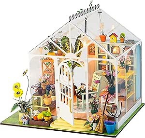Create Your Dream Tiny Home with Our DIY Miniature House Kit - Wooden Furniture Decoration for Adults, Teens, and Friends! (Sunshine Flower)
