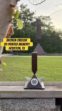 Broken Obelisk 3D Print - Rothko Chapel, Houston Tx #cool