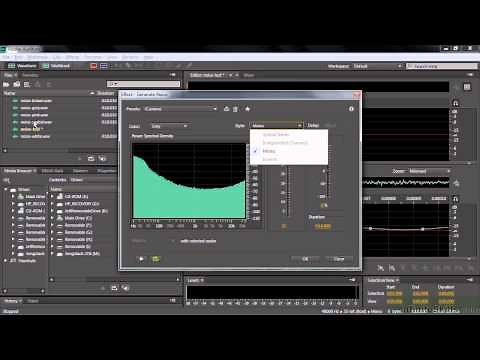 Adobe Audition CC Tutorial | Generating Noise - White, Pink, Brown And Grey
