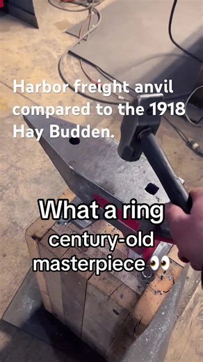 Anvil 1 : ting ting ting Anvil 2 : welcome... traveler... #forge, #blacksmithing, #vintagetool, #ringtest, #craftsmanship