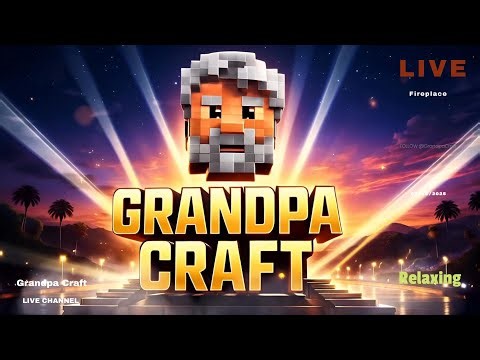 Minecraft Relaxing Stream: Fireplace, Sea Waves, Nature Ambience