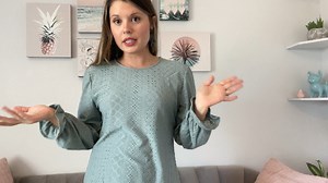 Watch Lace Eyelet Long Sleeve Ruffle Top on Amazon Live