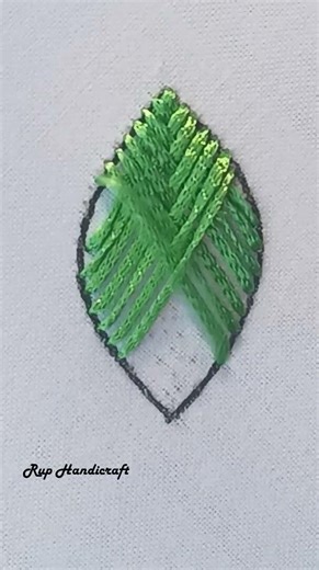 ❤️‍🔥 Super Fishbone Leafr embroidery design! shorts trending cute #viral #embroidery #art #tutorial