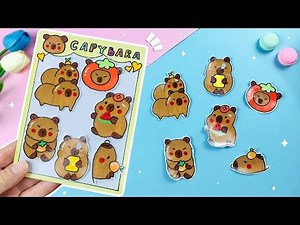 Hướng Dẫn Làm Sticker Capybara Bằng Giấy Tại Nhà / DIY Cute Paper Sticker / Sam Art & Craft