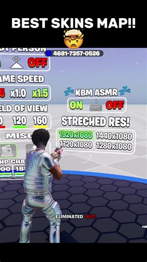 BEST Map with SKINS in Fortnite #foryou #fortnite #1v1