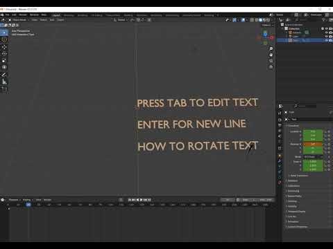 DAY 1 ROTATE TEXT IN BLENDER - LEARN BLENDER IN 30 DAYS