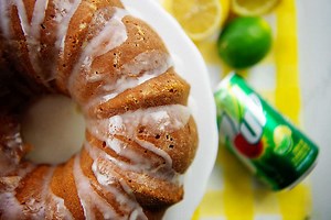 64K views · 115 reactions | RECIPE: https://www.bunsinmyoven.com/7-up-cake/ Ever made your cake with 7 Up soda? It gives it a sweet lemony-lime flavor and it's so simple! We even used 7 Up in the glaze! | Buns In My Oven | Facebook
