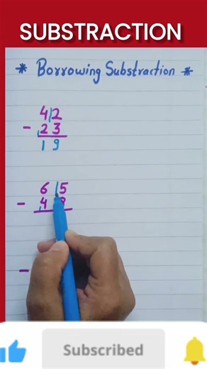 Substraction solve it and learn it #maths #easylearning #learn #mathstricks #viral #education