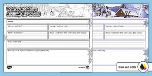 Seventh Grade Winter Holidays Around the World Research Project